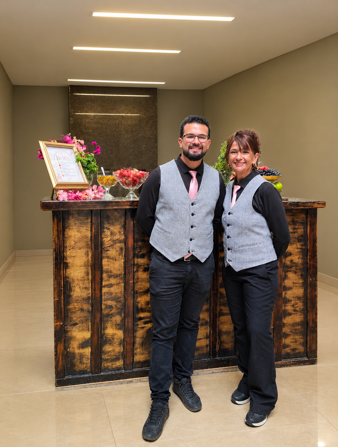 Yuri Carvalho e sua mãe Maria do Carmo, fundadores do bar de drinks Yuri Carvalho Coquetelaria em BH